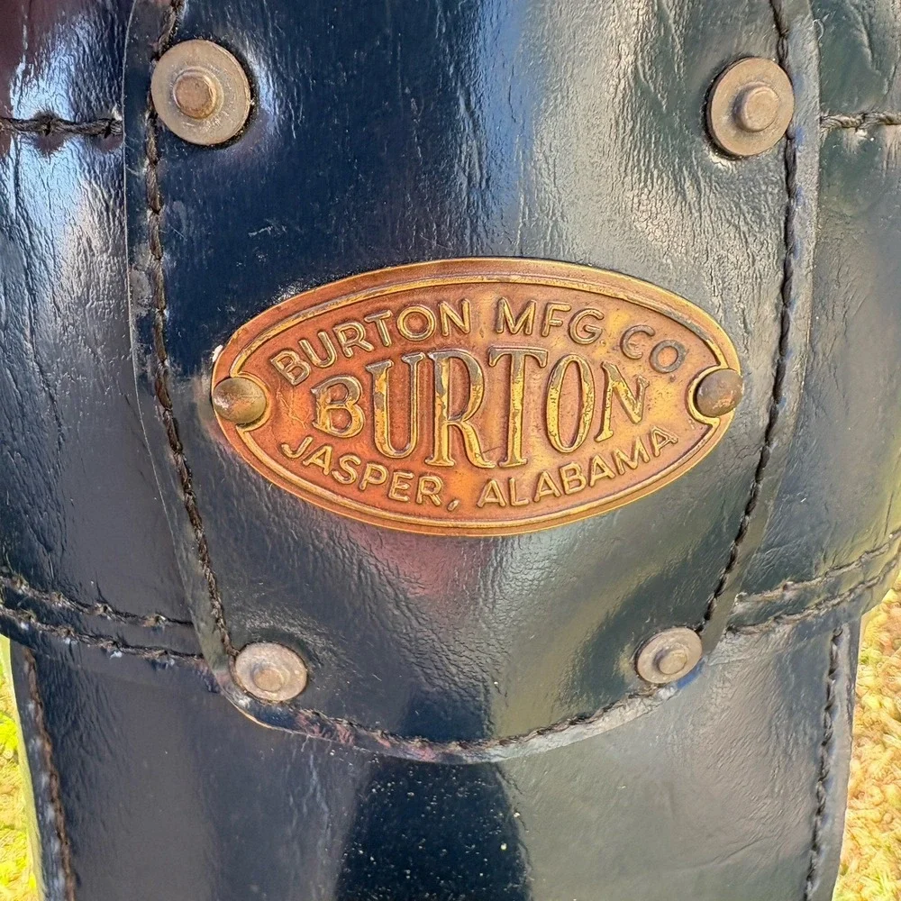 Vintage Burton Golf Club Bag Blue Leather Made In USA